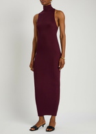 Armarium Cosima Fine-knit Midi Dress Dark Red