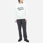 Maison Kitsuné Men's Handwriting Clean Crew Sweat in Ecru