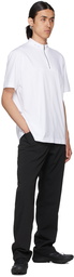 HELIOT EMIL White Mock Neck Zip T-Shirt