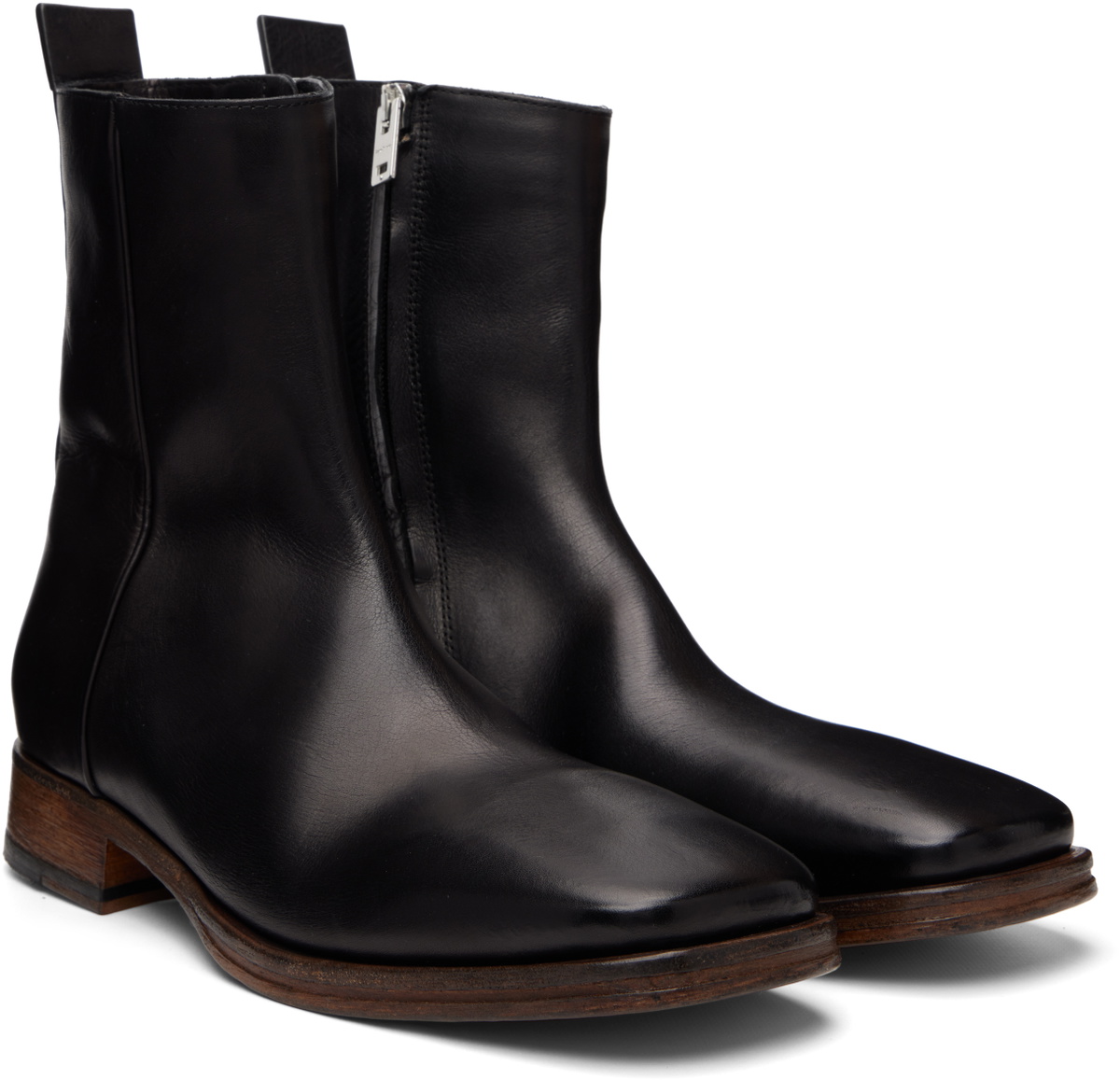 Acne Studios Black Leather Ankle Boot