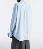 Prada Tie-neck cotton poplin shirt