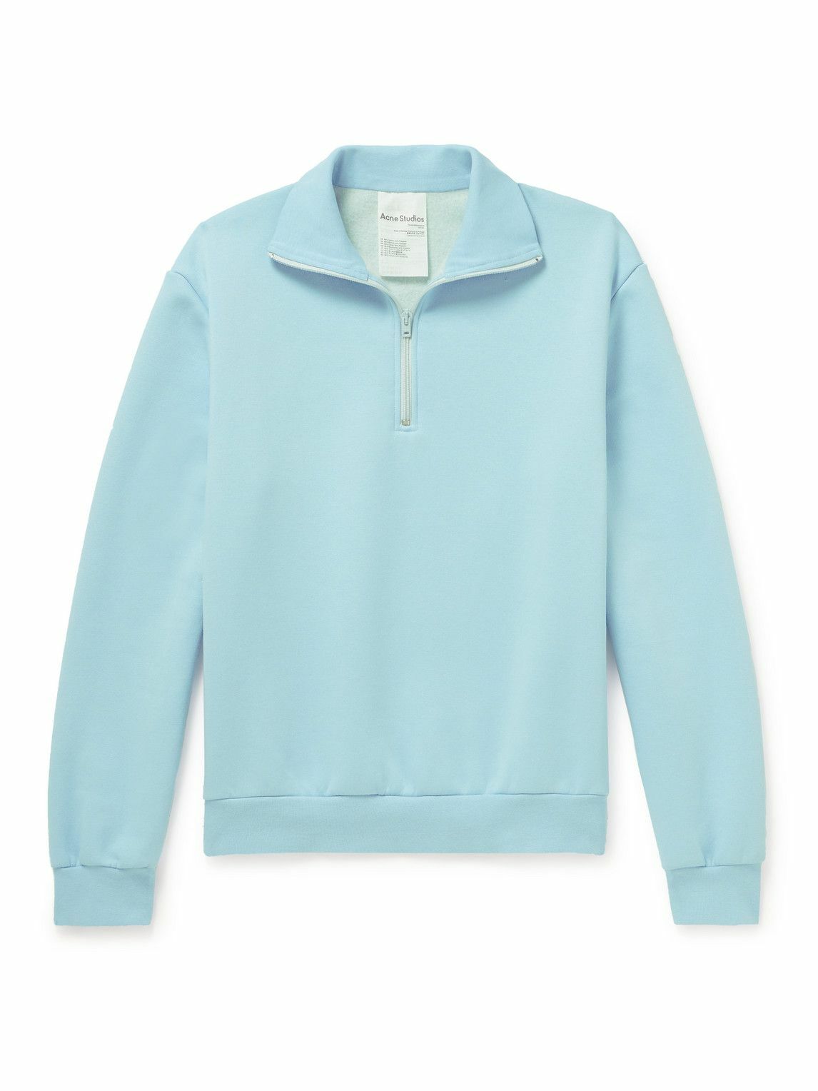 Acne Studios - Fenrik Cotton-Blend Jersey Half-Zip Sweatshirt