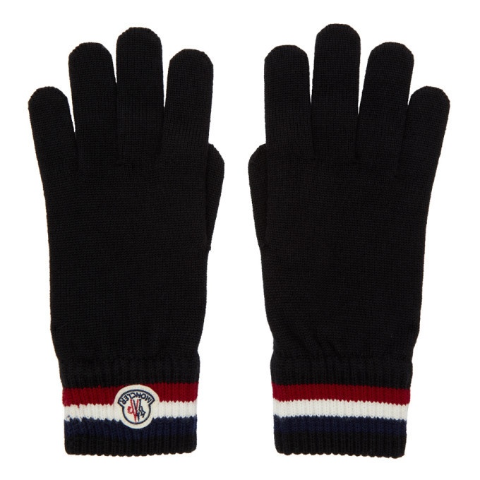 Photo: Moncler Black Wool Corporate Gloves