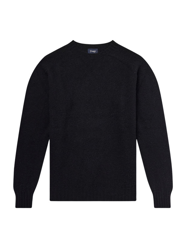 Photo: Drake's - Brushed-Wool Sweater - Black