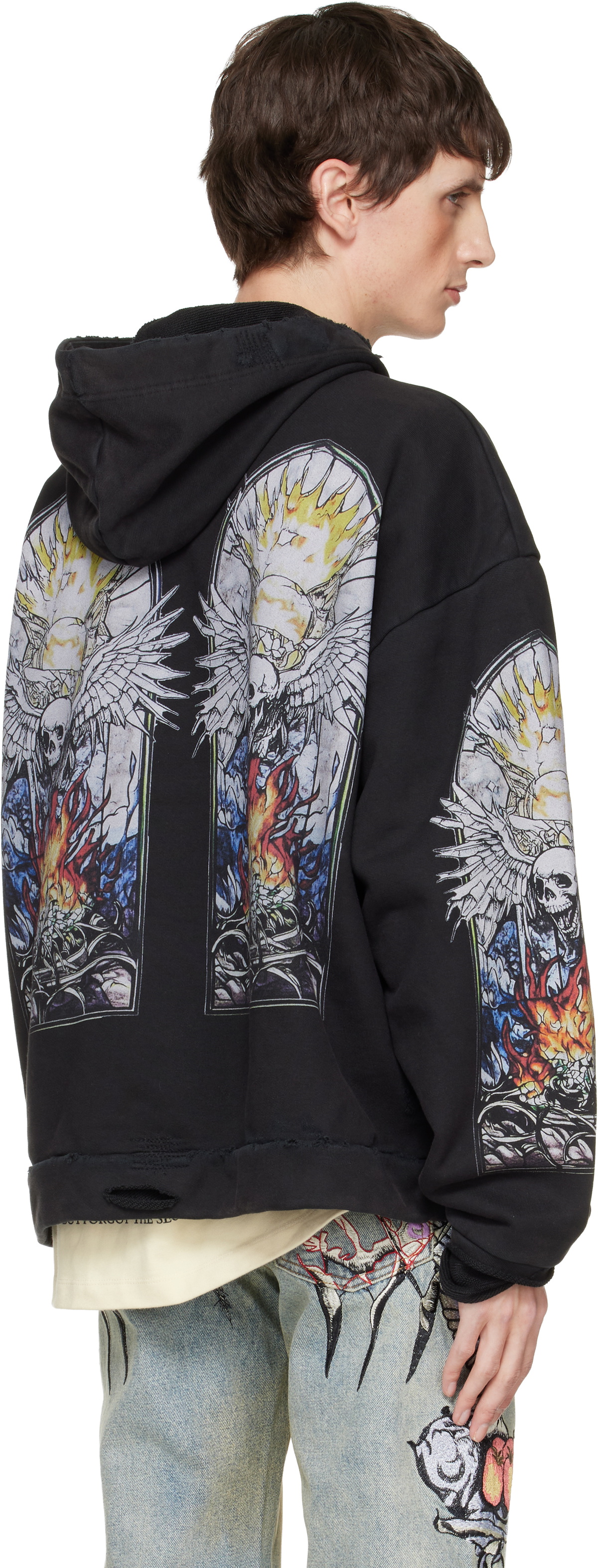 Who Decides War Black Skull Hoodie