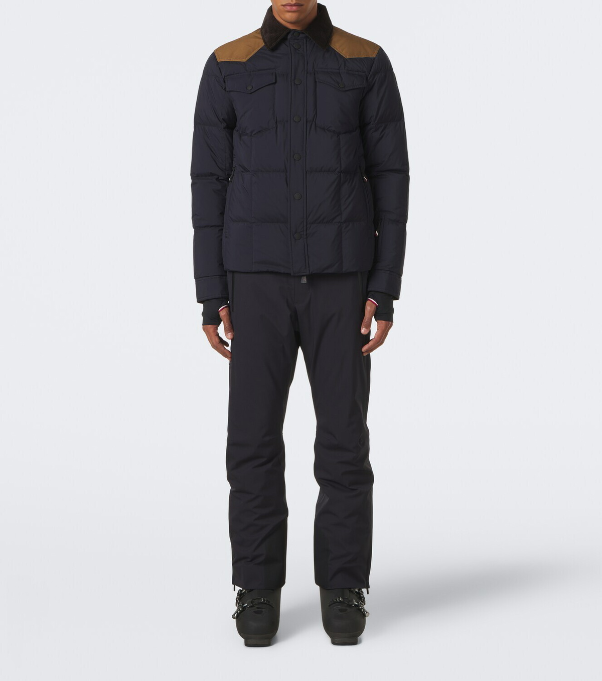 Moncler Grenoble Geltech corduroy-trimmed ski jacket