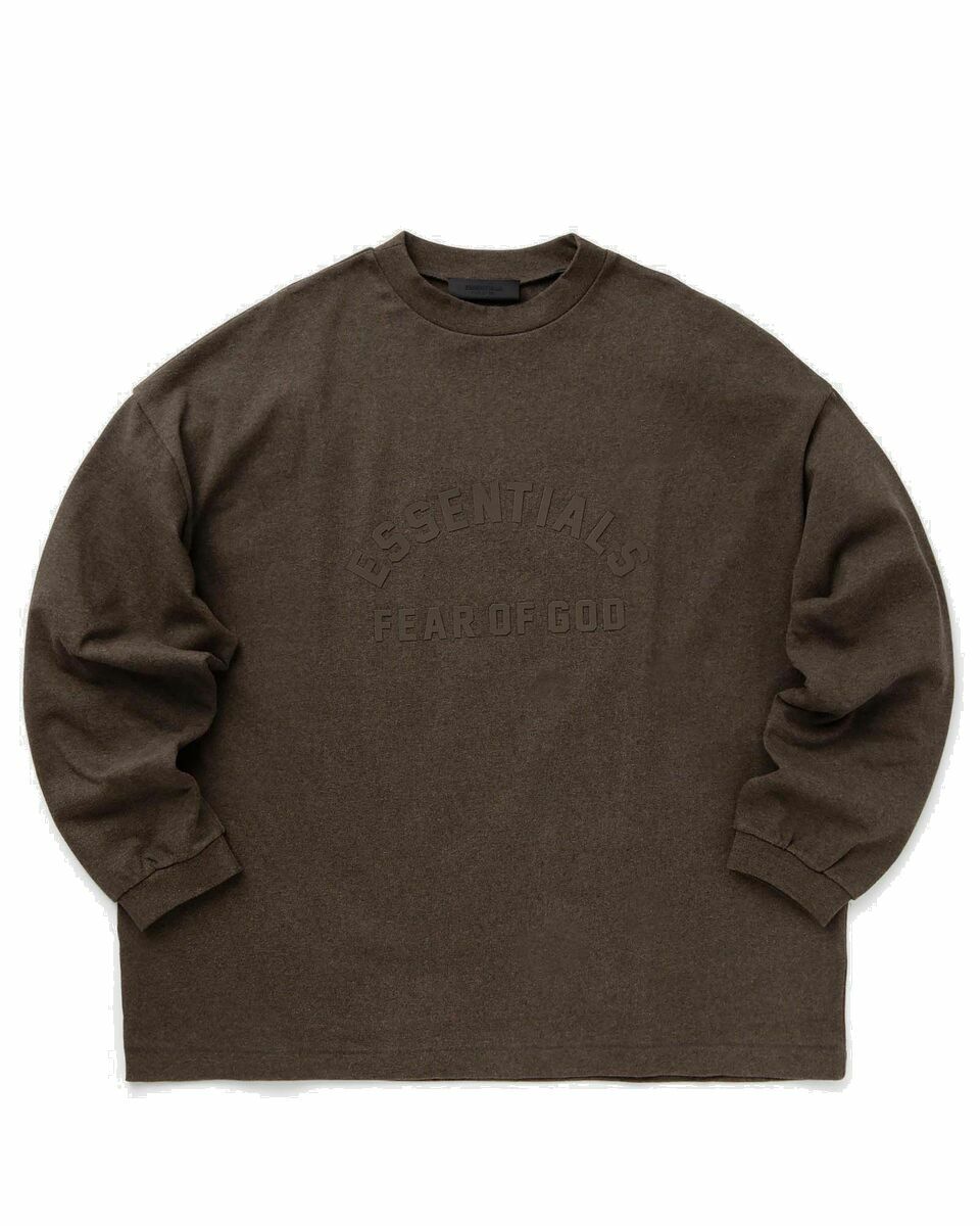 Photo: Fear Of God Essentials Essentials L/S Tee Brown - Mens - Longsleeves