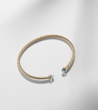 David Yurman Cablespira® Flex Micro 18kt gold cuff bracelet with topaz