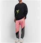 Nike - Tapered Logo-Print Colour-Block Nylon Track Pants - Pink