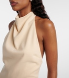 SIR Sabina belted halterneck minidress