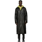 Acne Studios Black Leather Insulated Coat