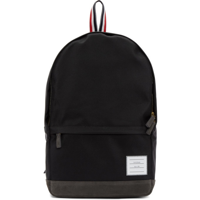 Photo: Thom Browne Black Unstructured Nylon Backpack