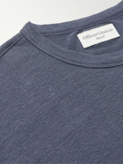 Officine Générale - Garment-Dyed Linen-Blend T-Shirt - Blue