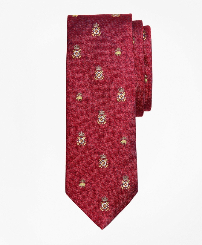 Photo: Brooks Brothers Men's Fleece and Anchor Shield Tie | Red