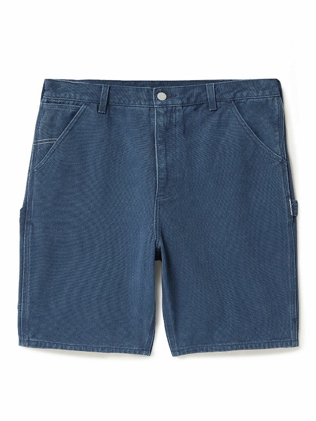 Photo: thisisneverthat - Carpenter Straight-Leg Cotton-Blend Canvas Shorts - Blue