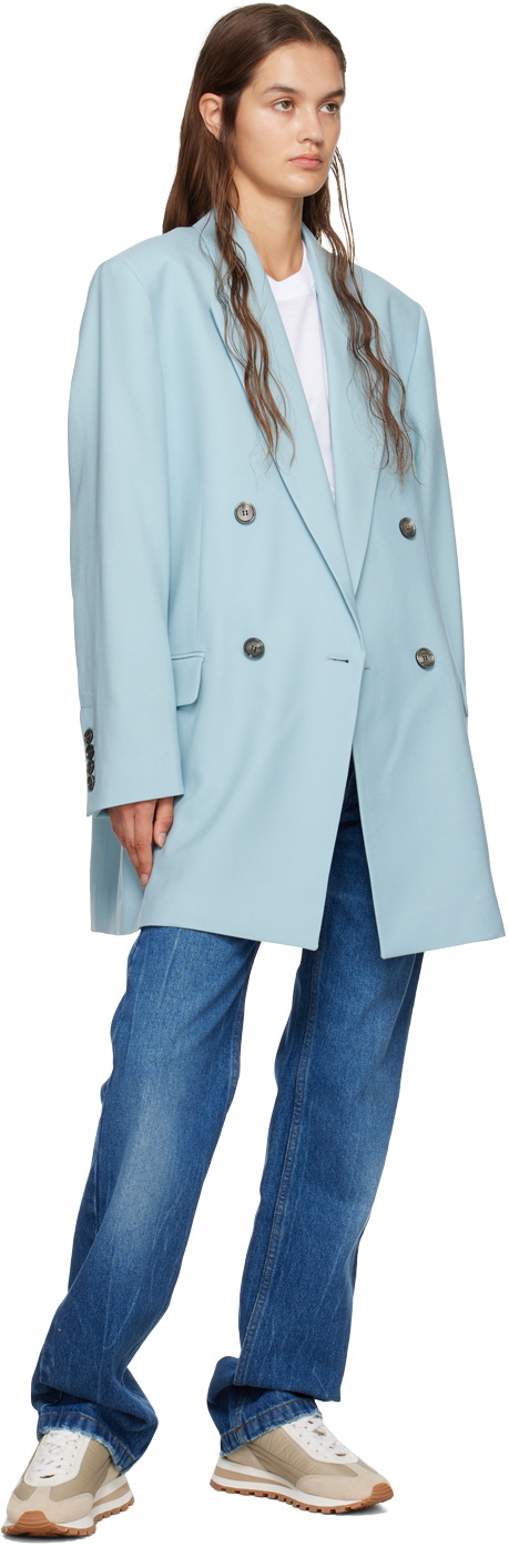 AMI Alexandre Mattiussi Blue Straight-Leg Jeans