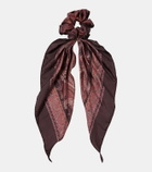 Saint Laurent Paisley silk satin scrunchie