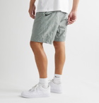 Nike - Sportswear Tech Pack Webbing-Trimmed Crinkled-Nylon Shorts - Gray