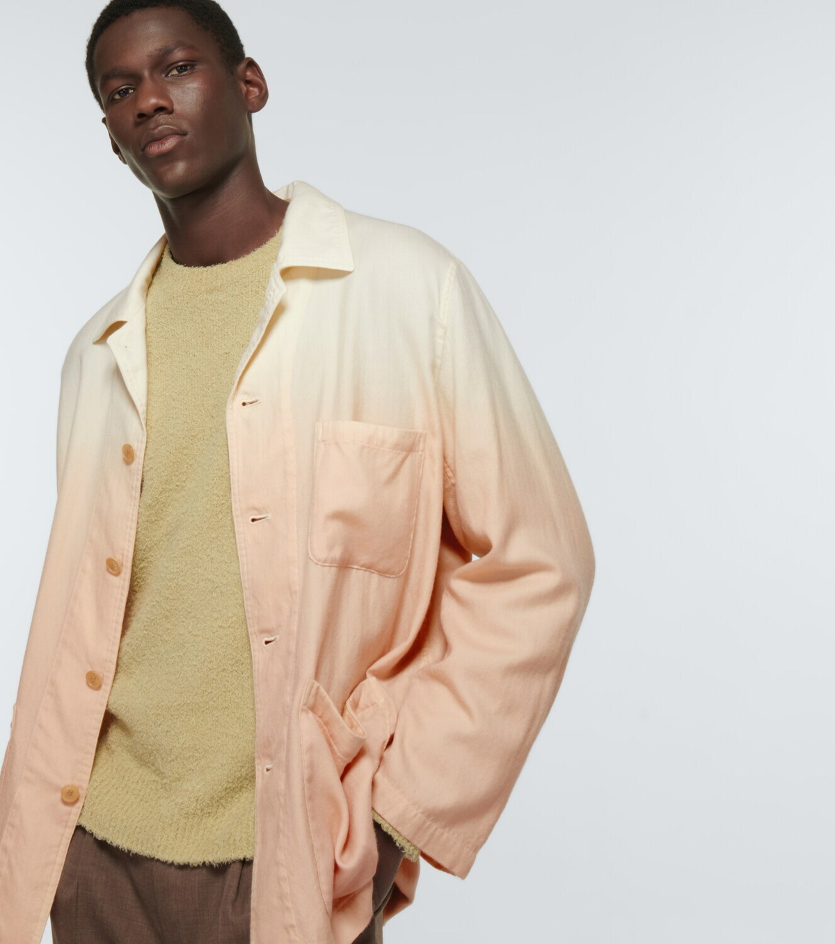 Auralee Cashmere herringbone overshirt Auralee Auralee Cashmere herringbone overshirt Auralee