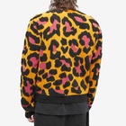 Versace Men's Animal Intarsia Cardigan in Orange