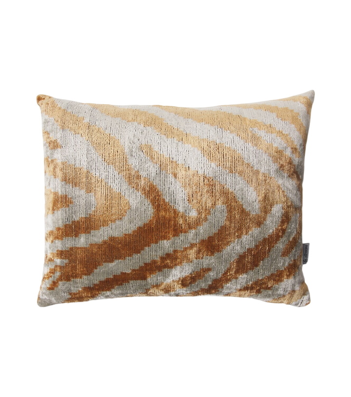 Photo: Les-Ottomans Striped silk and cotton velvet cushion