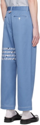 Thom Browne Blue 4-Bar Trousers