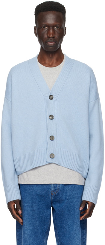 Photo: AMI Paris Blue Cropped Cardigan