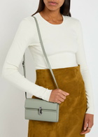 Savette Symmetry Mini Leather Clutch - Light Green - One Size