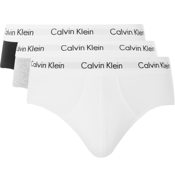 Photo: Calvin Klein Underwear - Three-Pack Stretch-Cotton Briefs - Multi