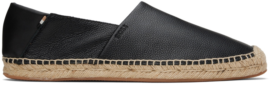 BOSS Black Leather Espadrilles