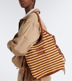 Miu Miu Ivy crochet striped tote bag