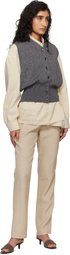 Loulou de Saison Beige Scot Straight Leg Trousers