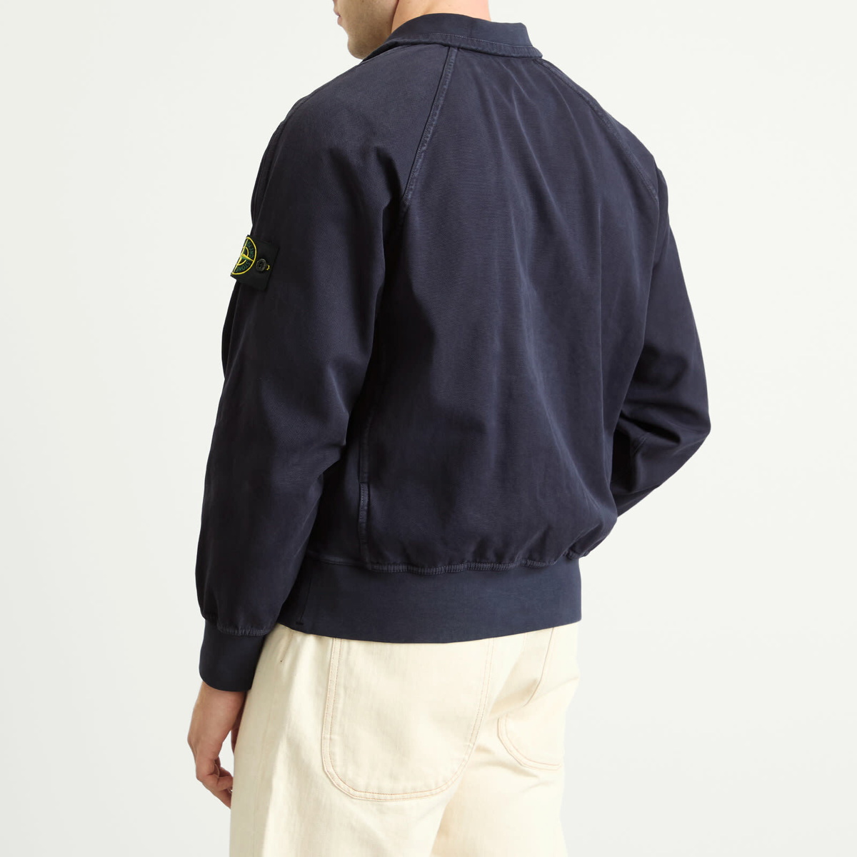 Stone Island Men's Old Effect Harrington Jacket in Ink Stone Island