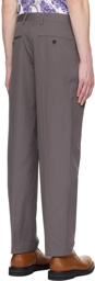 Dries Van Noten Gray Pleated Trousers