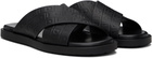 Ferragamo Black Monogram Sandals