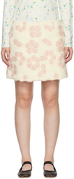 MINJUKIM Yellow & Pink Bari Flower Miniskirt