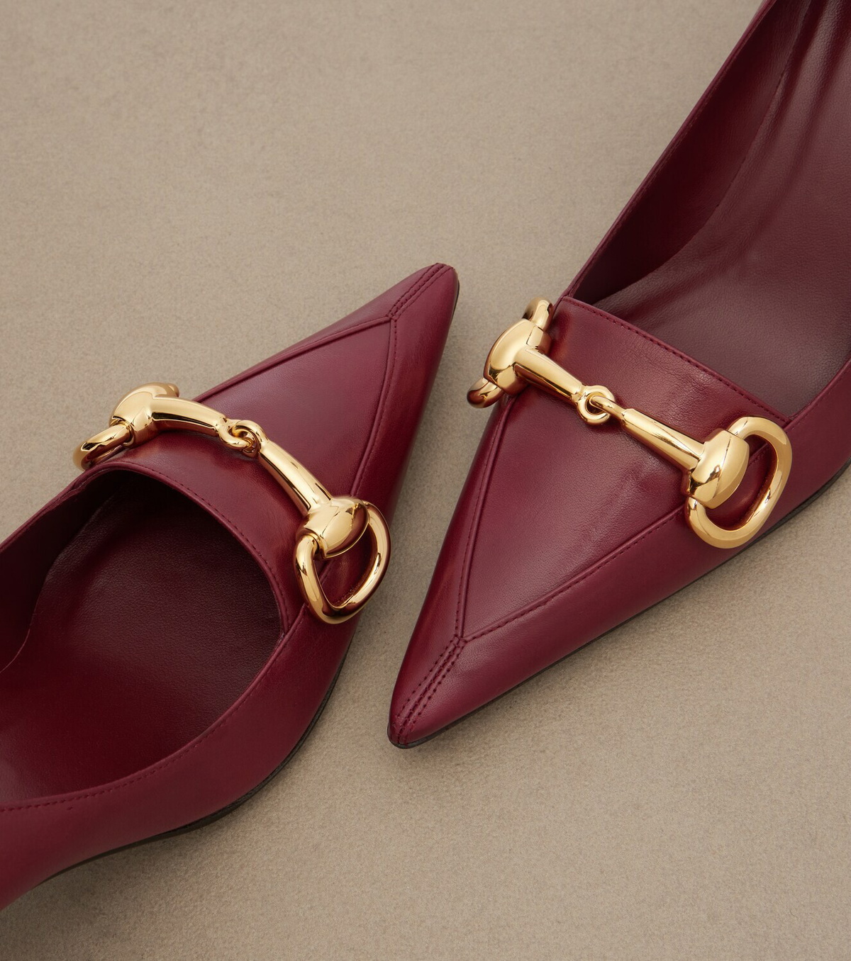 Gucci Helena Horsebit leather pumps