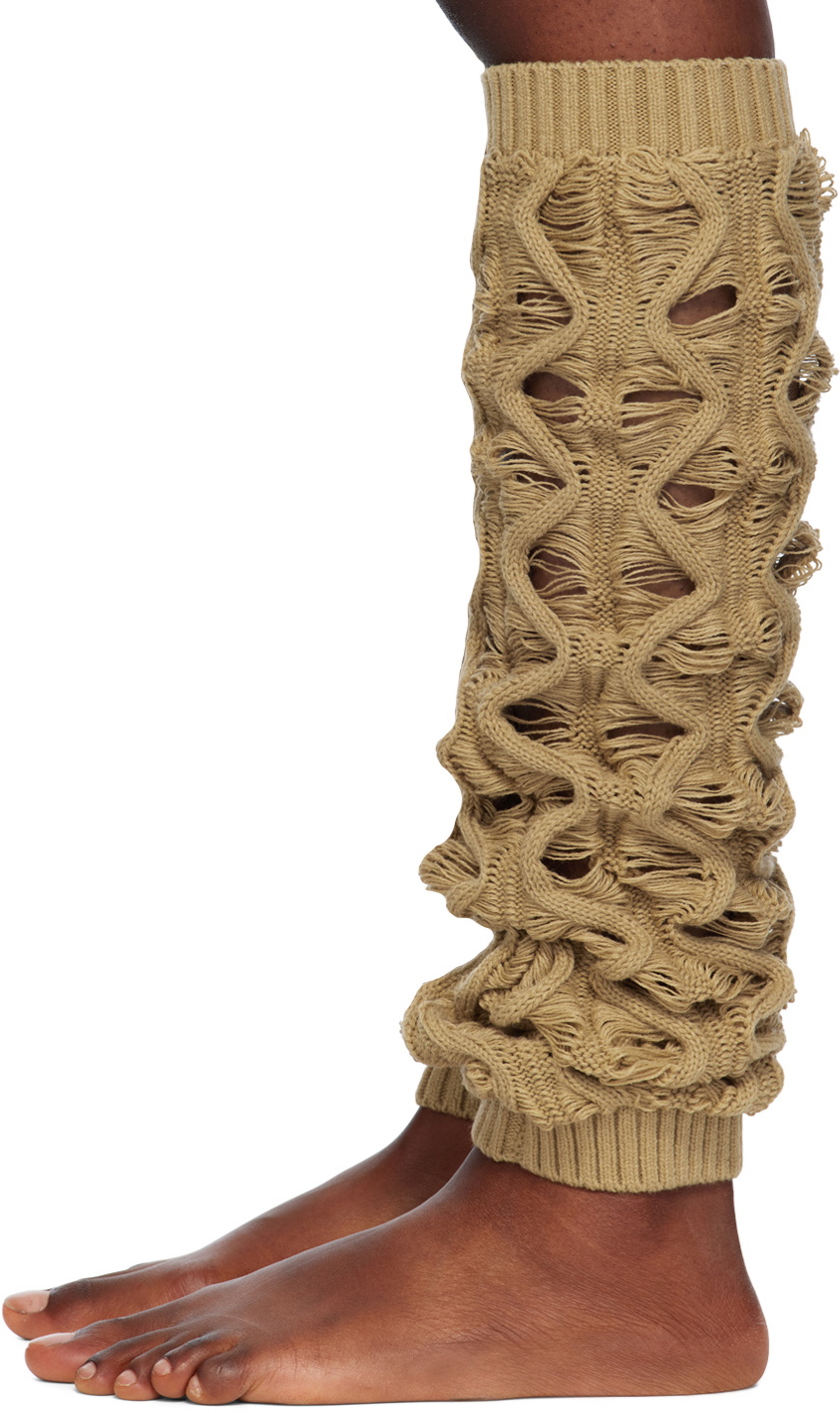 Isa Boulder Beige Fudgy Leg Warmers