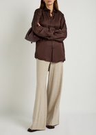 Herno Wide-leg Woven Trousers Beige