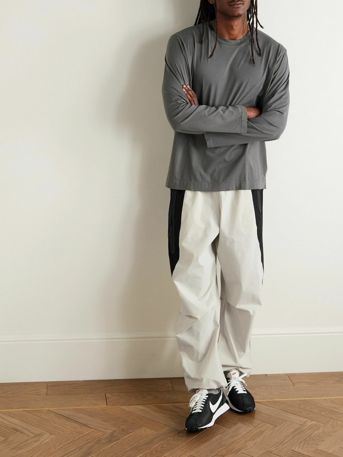 Nike - Tech Colour-Block Dri-FIT Track Pants - Neutrals