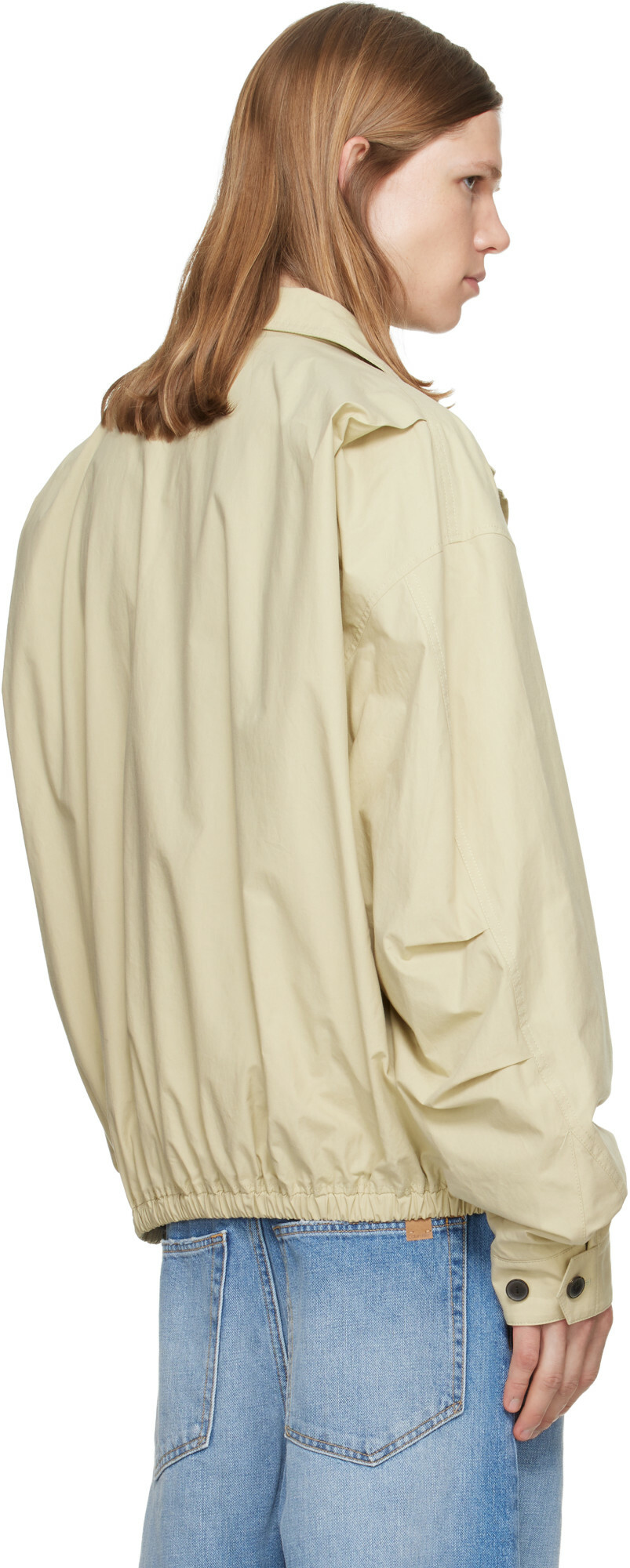 Calvin Klein Collection Beige Donald Bomber Jacket