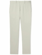 Theory - Zaine Straight-Leg Linen-Blend Twill Trousers - White