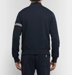 Kingsman - Todd Snyder Champion Striped Cotton-Blend Fleece-Back Jersey Zip-Up Sweatshirt - Navy