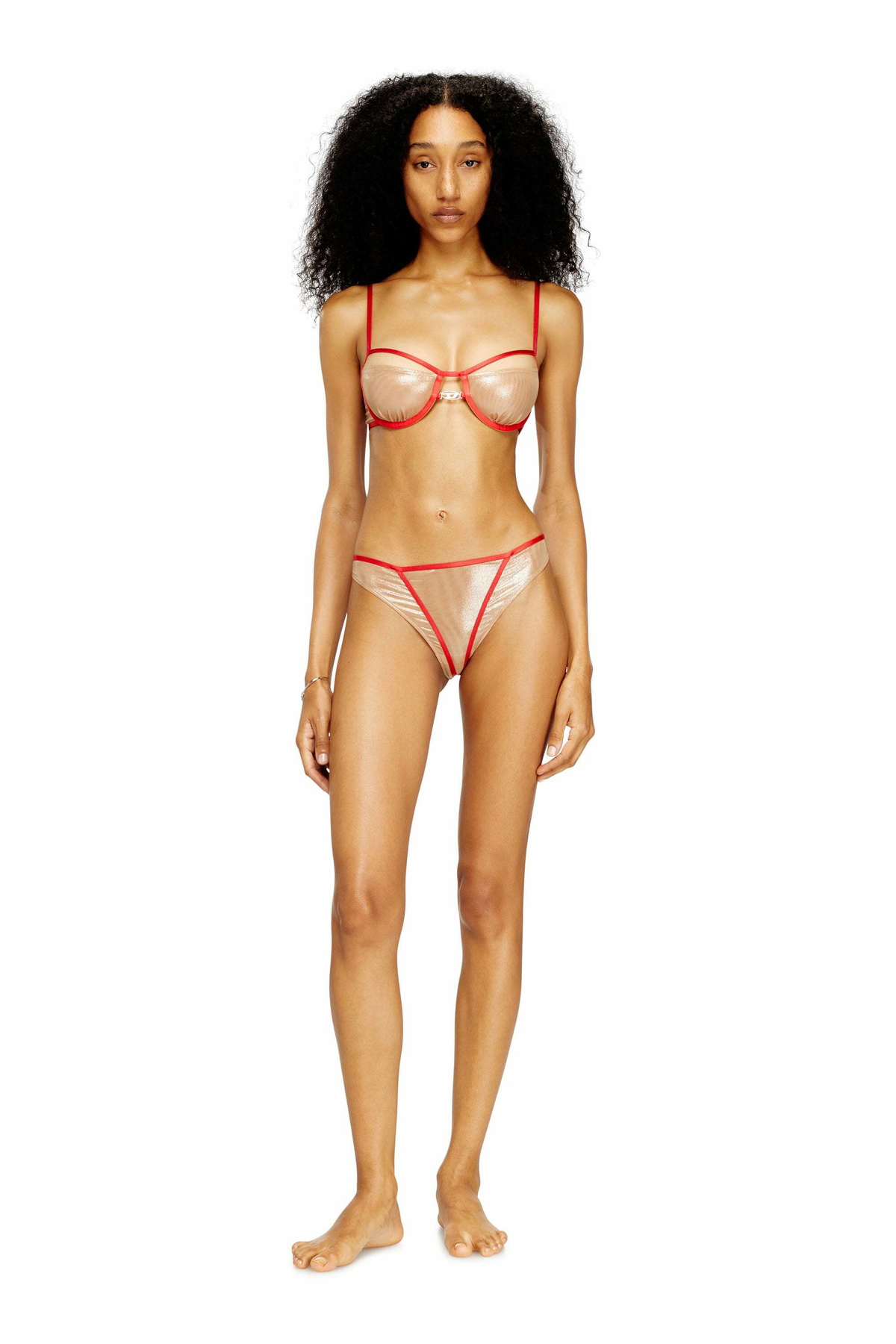 Diesel Briefs with contrasting trims - Strings Womens in Pink