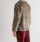 Needles - Grosgrain-Trimmed Leopard-Print Faux Fur Jacket - Animal print