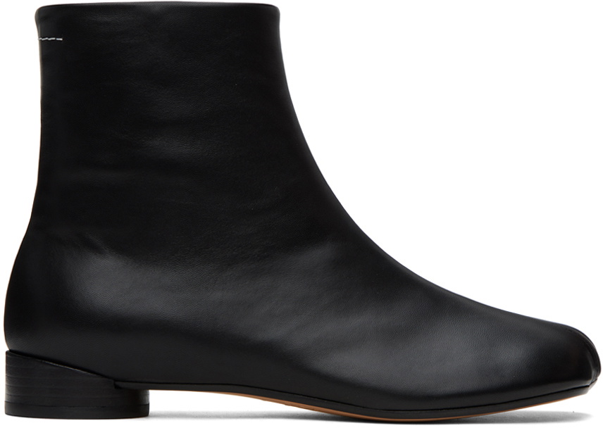 ロングブーツ MM6 MAISON MARGIELA Black Leather Boots MM6 Maison Margiela knee-high Leather Boots | Black | FARFETCH