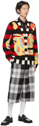 Charles Jeffrey Loverboy Multicolor Fred Perry Edition Striped Intarsia Cardigan