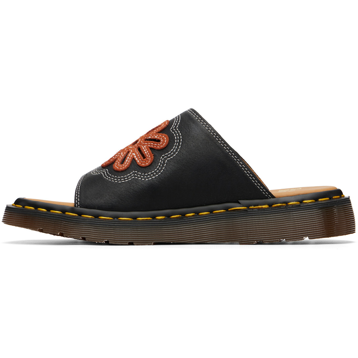 Dr. Martens Black Dayne 'Made In England' Applique Sandals