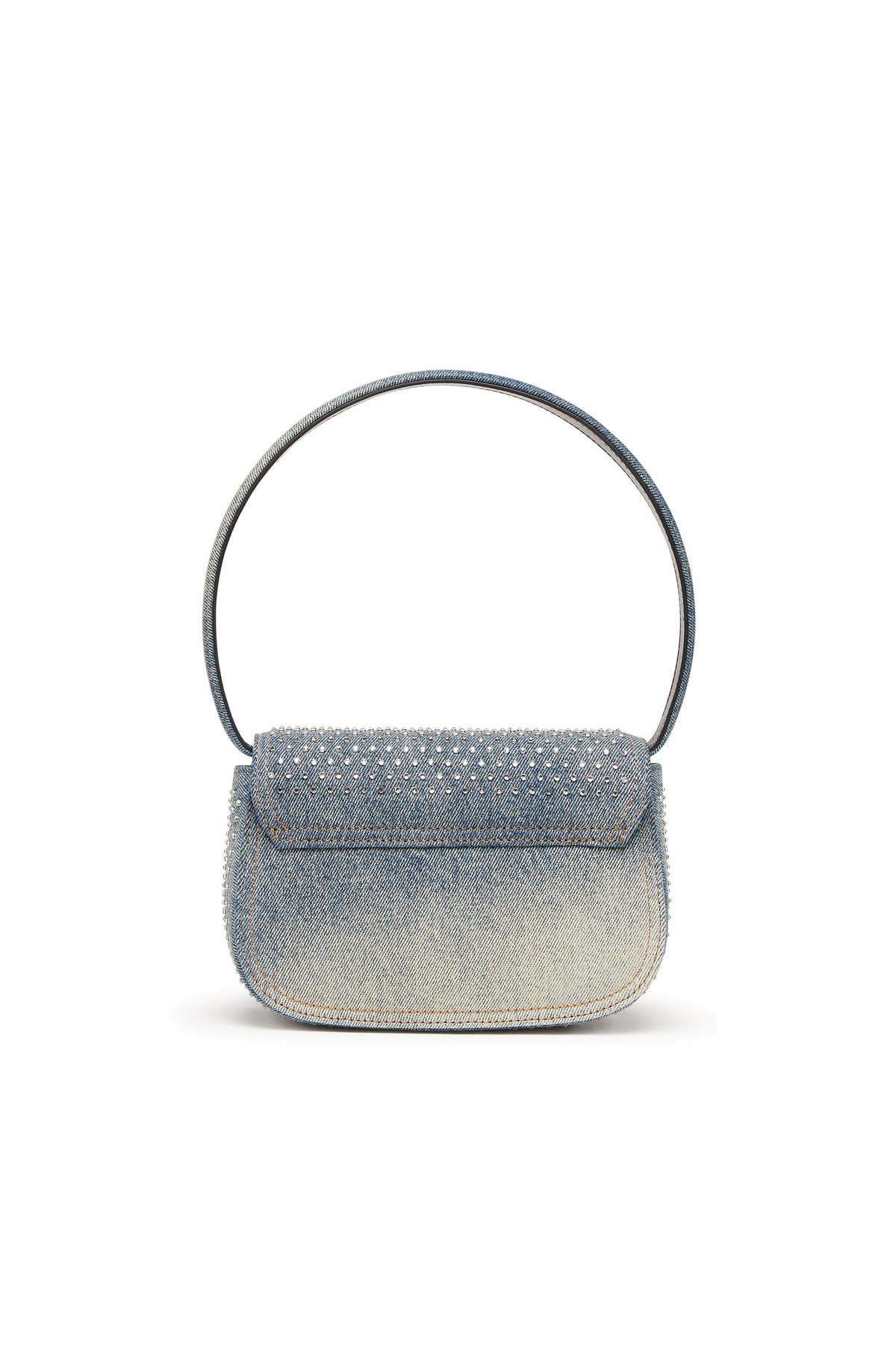Diesel 1DR - Iconic shoulder bag in denim and crystals - Shoulder