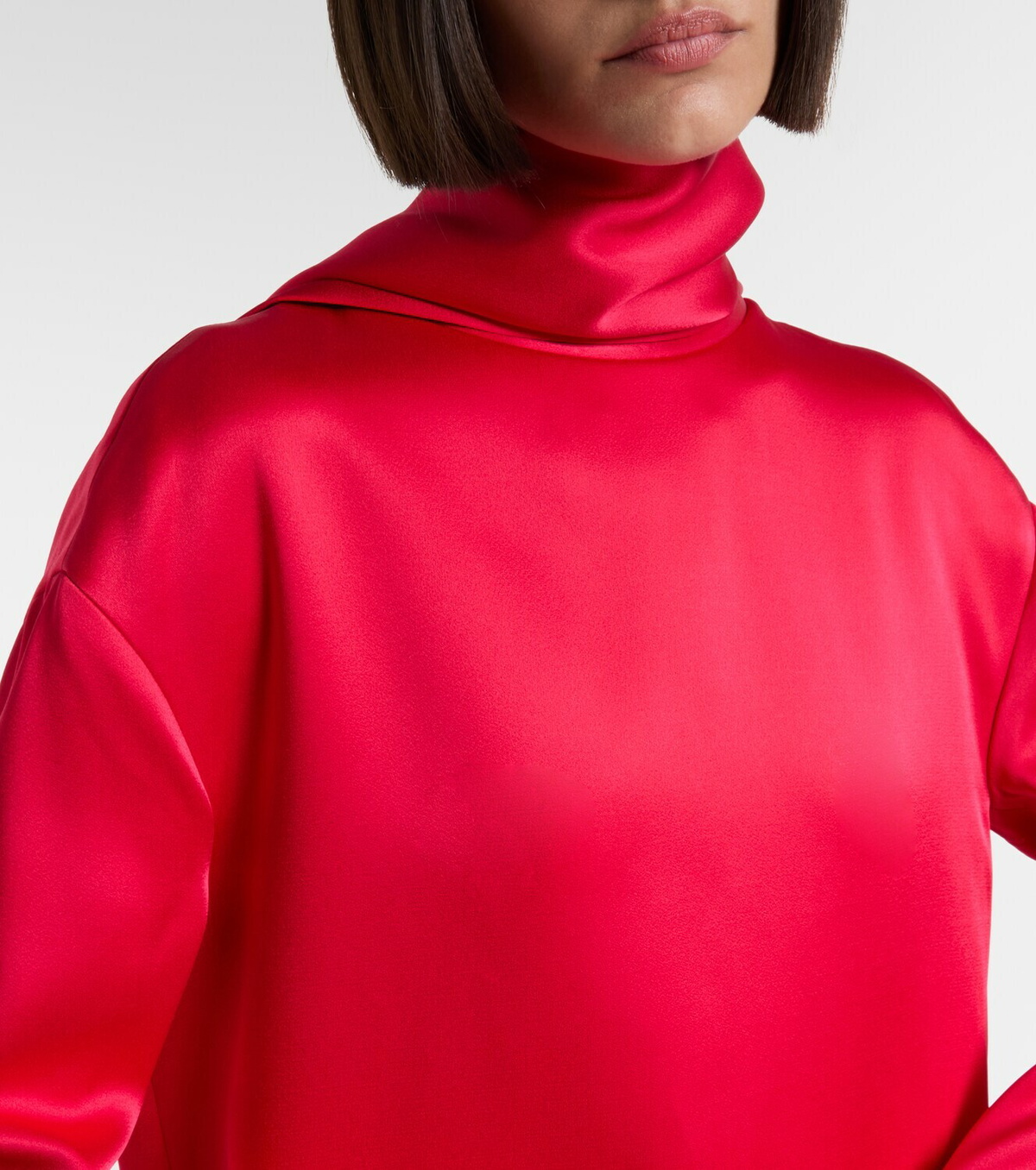 Tom Ford Asymmetric scarf-detail crêpe cocktail dress